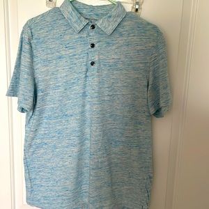 Light blue and white cotton polo by Banana Republic
